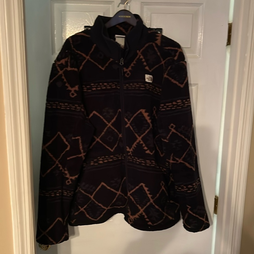 Men’s North face fleece zip up, southwest print, XXL